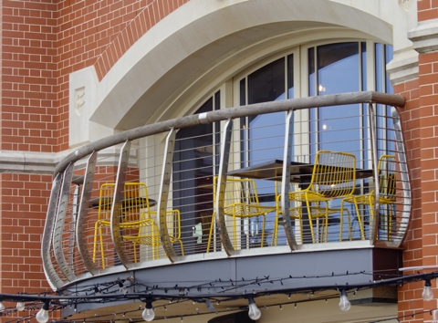 Balcony with Yellow Chairs